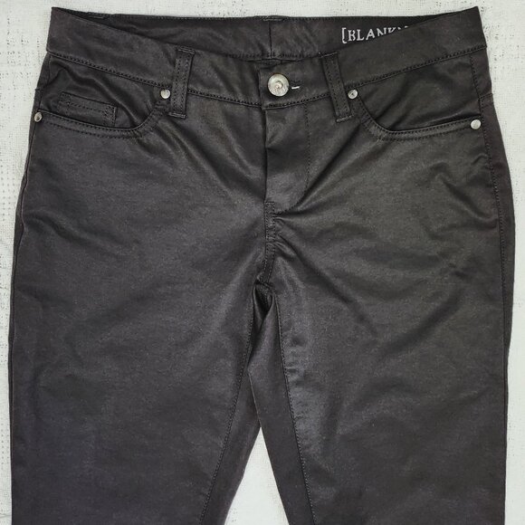 Heavy Satin Like Black Pants in a *Jeans Style* Cut - Picture 4 of 8